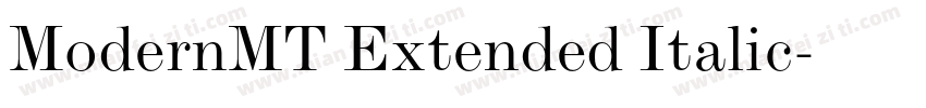 ModernMT Extended Italic字体转换